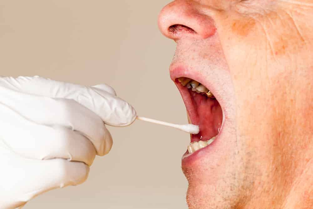 Testing saliva for drugs
